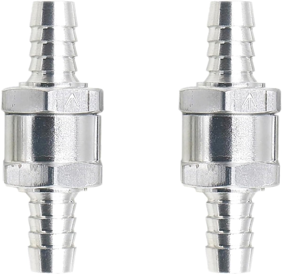 Terugslagkleppen, terugslagventiel, terugslagklep van aluminium, eenrichtingsfilter voor benzine, lage druk brandstofsystemen (10 mm)