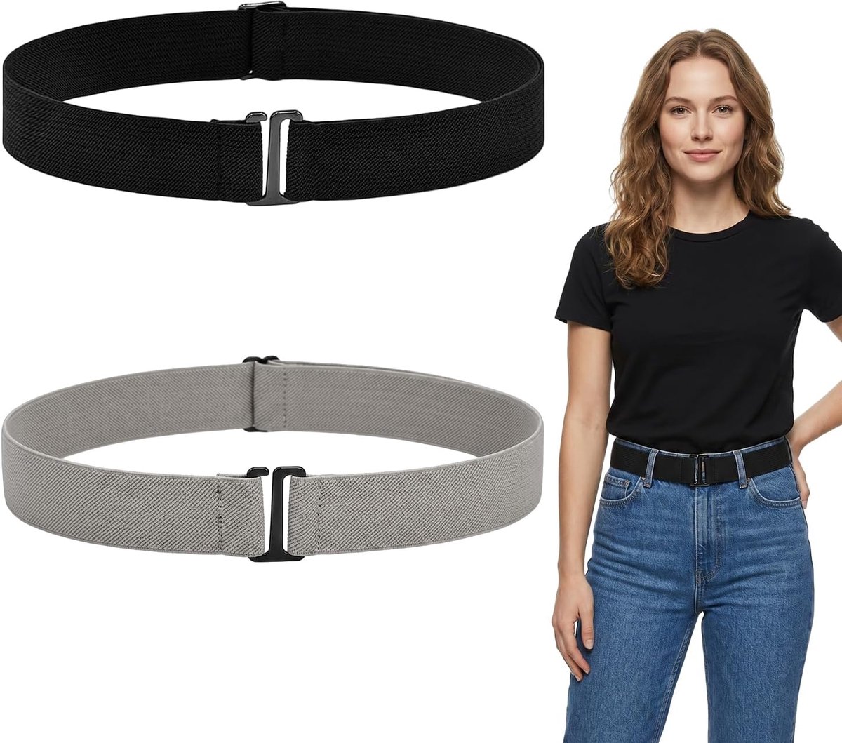 2 Stuks Crop Tuck Band, Verstelbare Elastische Crop Elastiek voor Shirts, Onzichtbare Tucky Riem voor Dames