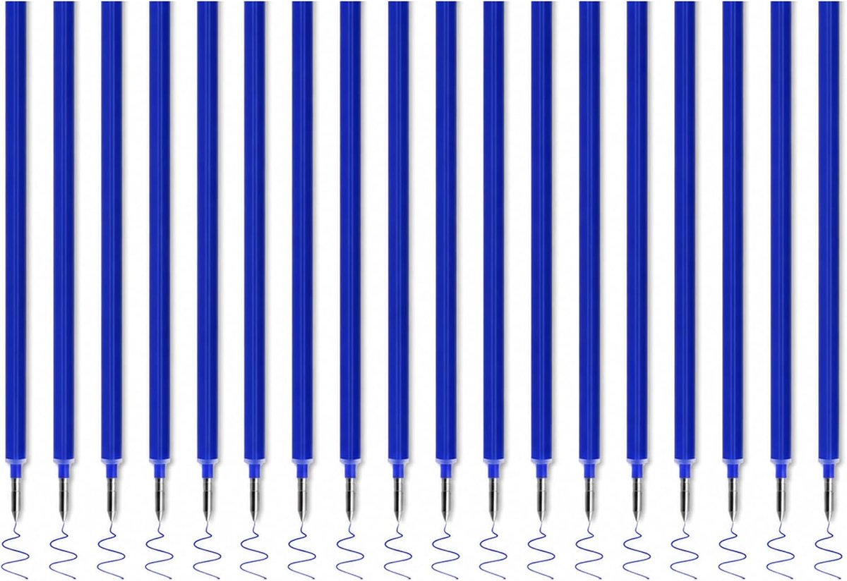 18 stuks uitwisbare navullingen voor Legami, uitwisbare balpen, 0,7 mm, thermogevoelige inkt zonder strepen, navulling voor Legami, blauw, uitwisbaar, voor schrijven, tekenen, notitieboek, agenda