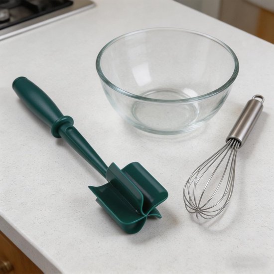 Keukenmachine Hakker - Gehaktmolen Vlees - Gelijkmatig Hakken - Multifunctioneel Hittebestendig - 29 x 10 x 10 cm - Groen — afbeelding 2
