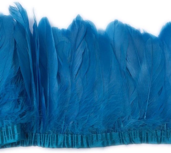 Eend Gans Veer Trim Fringe Naaien Craft 2 Yards (Turkoois) van eend — afbeelding 2