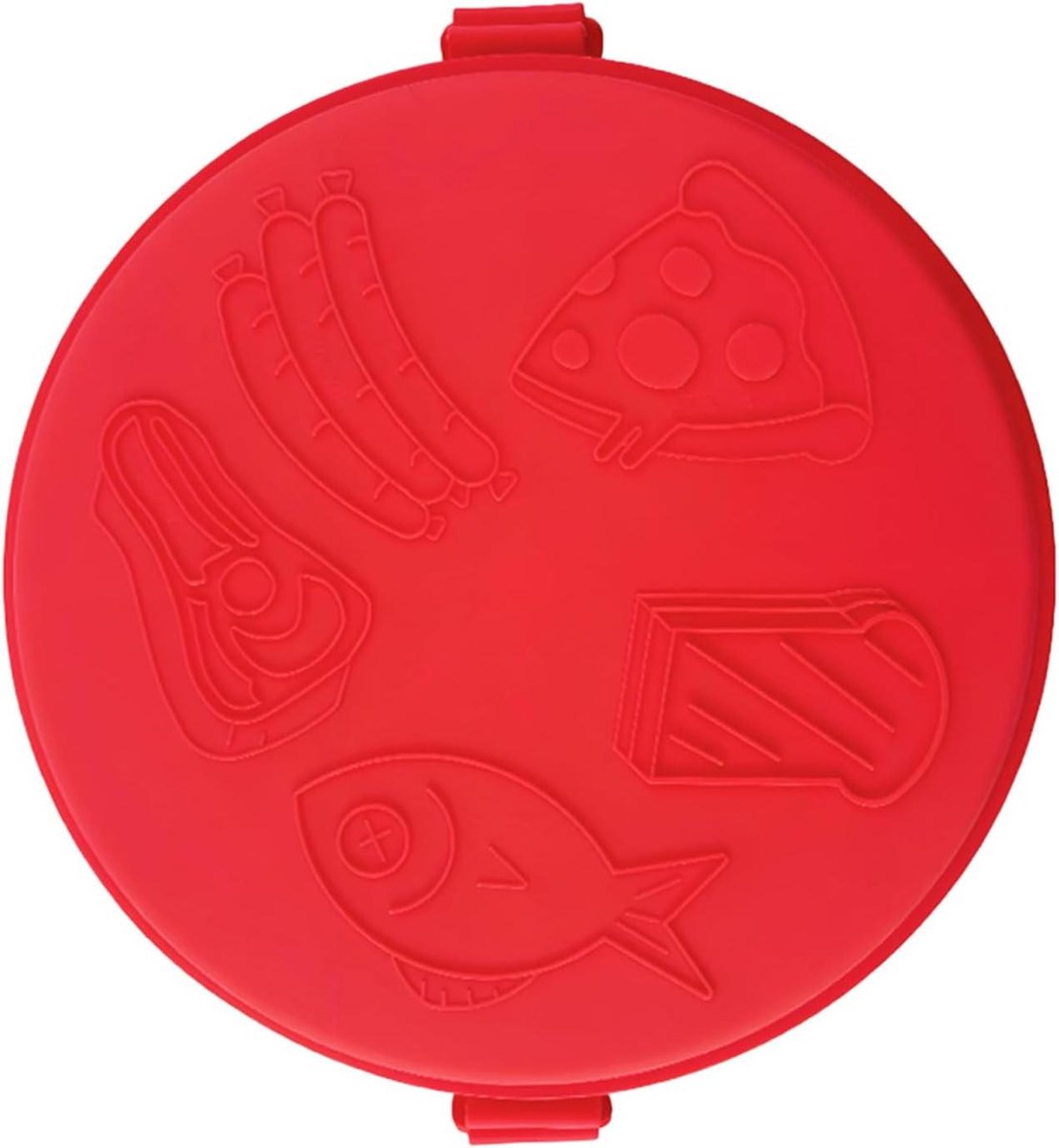 Magnetron Grill Pan Pizzabodem Magnetron Snel Maaltijden Opwarmen Gelijkmatige Verwarming 25 cm Rood