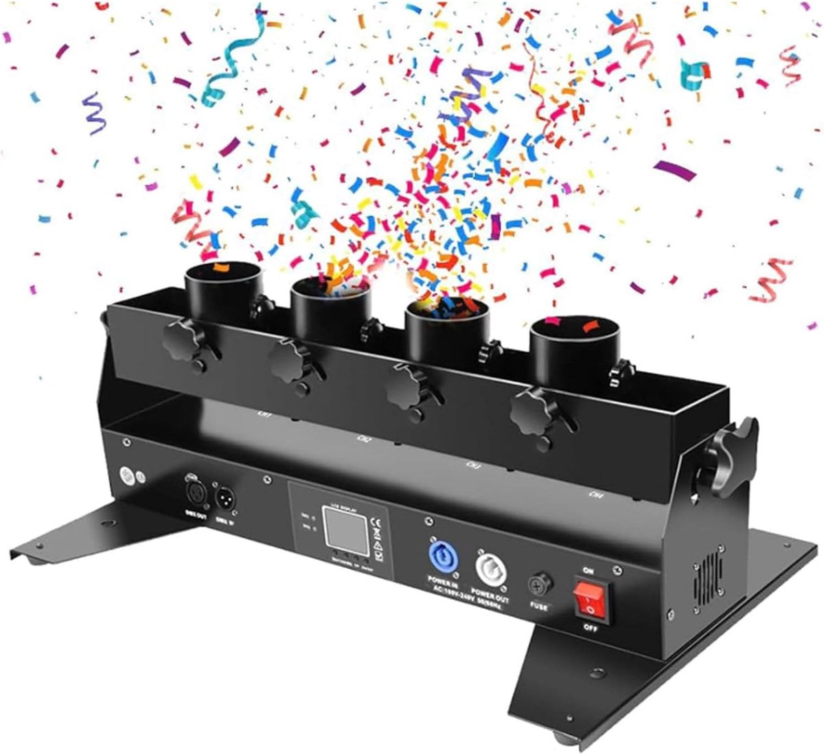 Confetti-kanonmachine, confetti-blaasmachine, confetti-kanon met DMX-/afstandsbediening voor bruiloften, disco's, shows, clubs, podia en feesten.