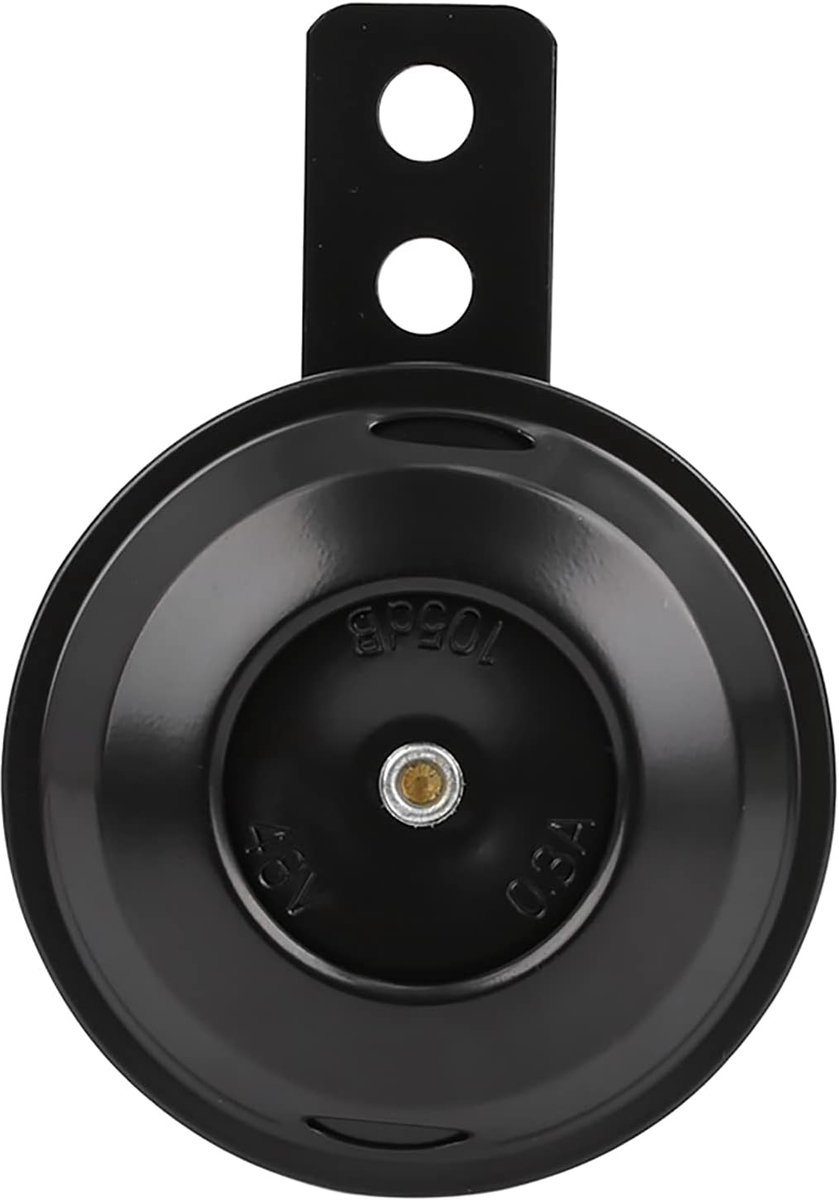 sourcing map DC 48 V 105 dB veiligheid waarschuwing claxon trompet zwart voor elektrische scooters