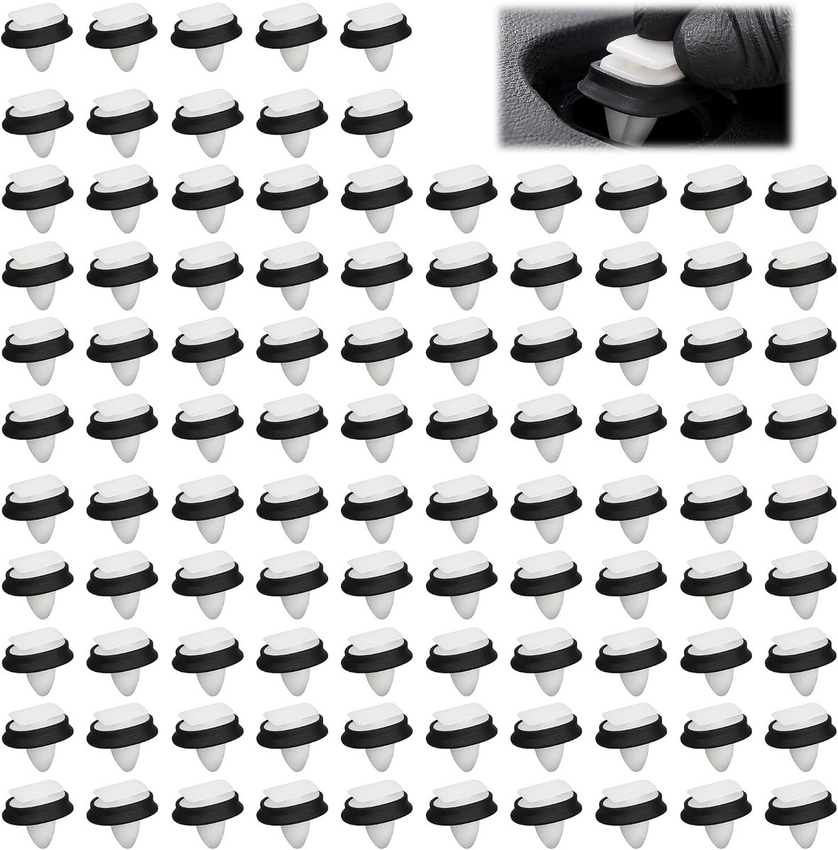 Clips, Autodeurbekleding Clips | Bevestigingsclips Auto, Klem Deurbekledingclips voor Bumper Sierlijsten, Kunststof Klinknagel Afdichtingsring Set