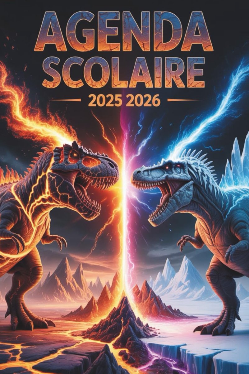 Agenda scolaire 2025 2026 A5 - dinosaure - 2 dagen per pagina - ideaal voor middelbare scholieren - SnelShoppen
