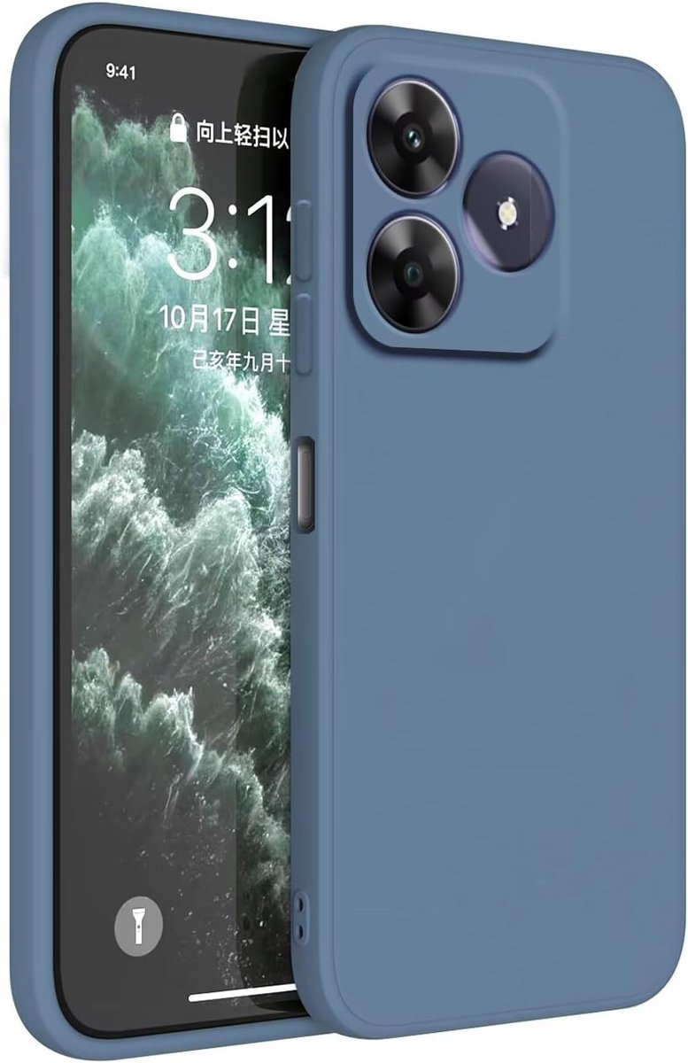 Hoesje voor Realme Note 60 (6,74 inch), beschermhoes van TPU-siliconen, lavendelgrijs