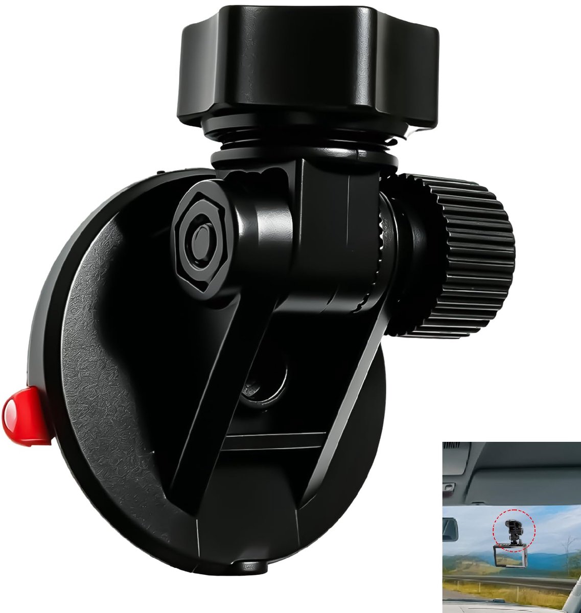 Dashcam houder zelfklevend - dubbelzijdige bevestiging - rond ontwerp - stabiliteit zonder boren - SnelShoppen