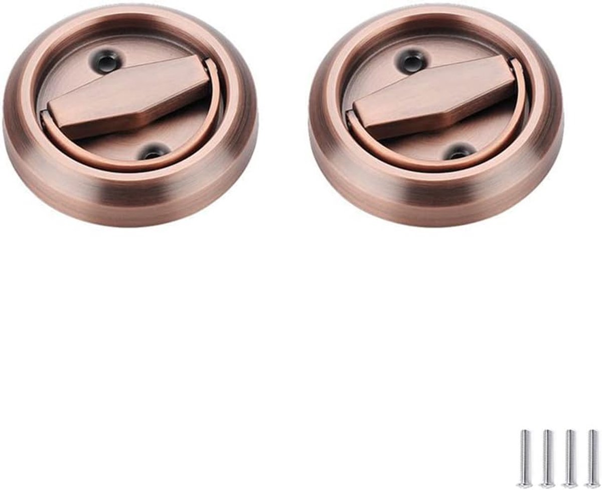 2 Stks Verzonken Deurklink Ronde Flush Pull Handvat Kast Deur Klink Handvat Lade Knoppen Rvs Cup Ring Vinger Pull Voor Lade Kast Deur 38mm