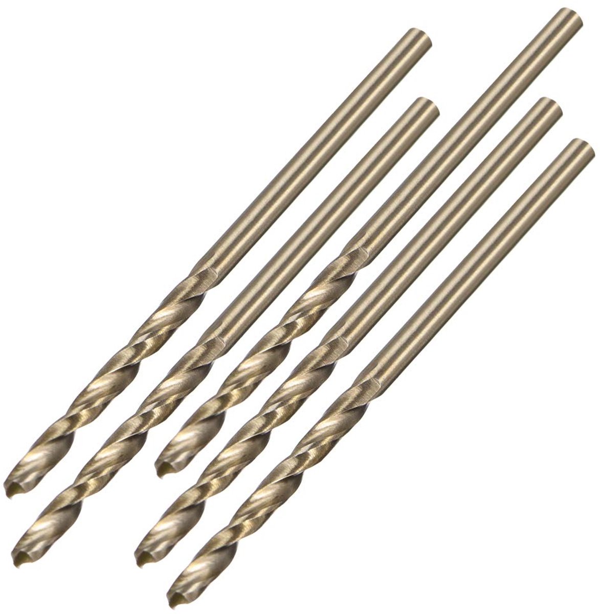 Sourcing map 5 stuks 2,1 mm draaiboor hogesnelheidsstaal HSS M35 5% Co voor staal koper