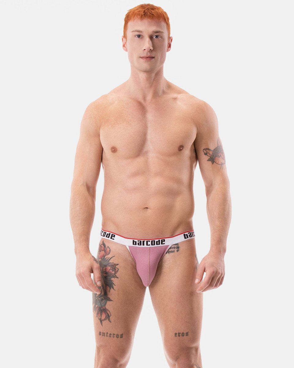 Barcode Berlin Cosme Jockstrap Brownishpurple - MAAT M - Heren Ondergoed - Jockstrap voor Man - Mannen Jock