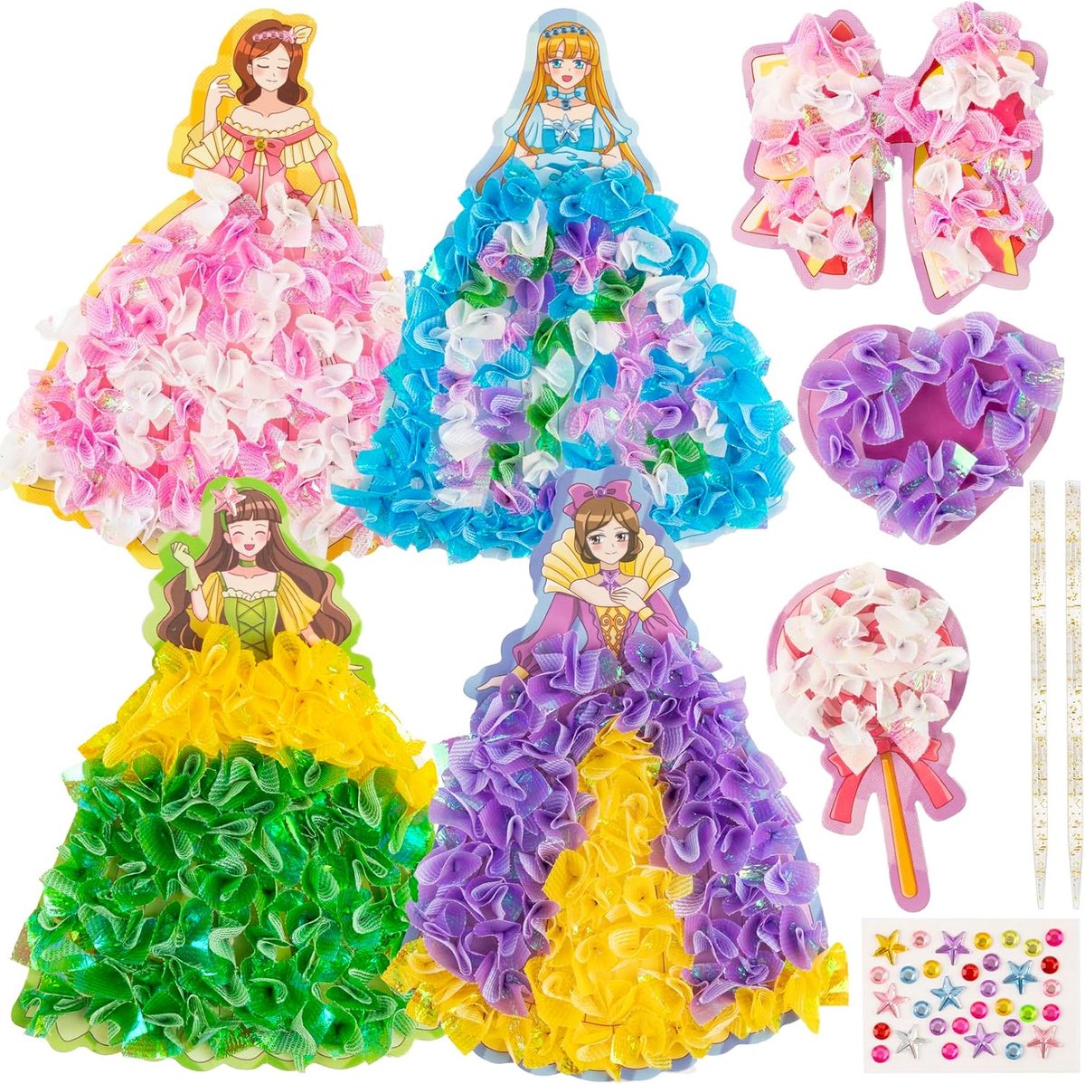 Art knutselspeelgoed, modemodellen prinsessen, knutselen voor kinderen van 3, 4, 5, 6, 7, 8, 9 en ouder dan 10 jaar, creatieve activiteiten voor verjaardagscadeaus voor jongens en meisjes