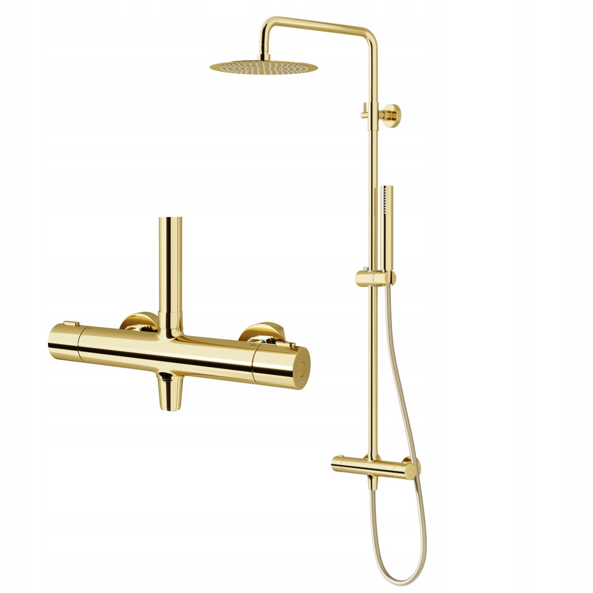 Merkloos Gouden Thermostatische Doucheset met Regen- en Handdouche