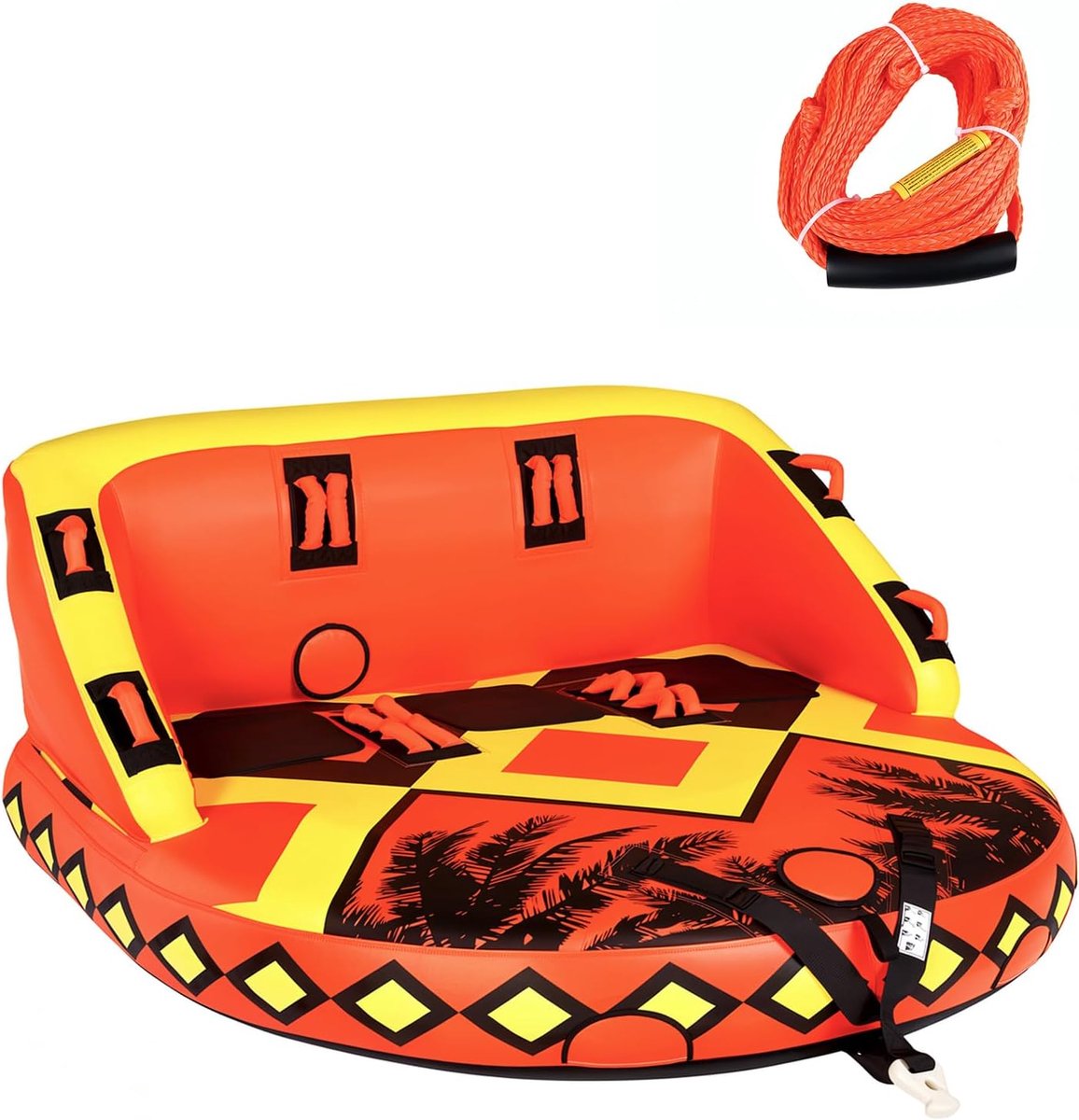 SMOOL Trekbare buis voor varen, 1-4 rijder opblaasbare bootbuis met zware 840D nylon hoes, 0,7 mm+ PVC-blaas met hoge - ShopVlot