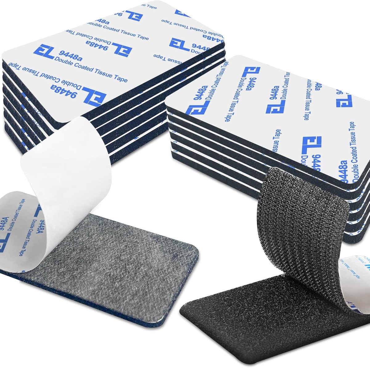 Elover kardborrband med lim - 2 in x 10 cm 12 pairs - självfästande återanvändbart kardborreband, tunga industriremsor - ShopVlot