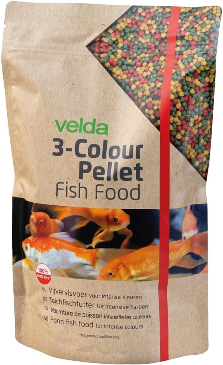 Velda 3-Colour Pellet Food for Pond Fish - Floating Granules K-JDierenTuin.nl- 5000 ml - ShopVlot