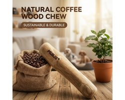 Munjie Koffiehout Kauwwortel Hond XL (12–20kg) – 100% Natuurlijk – Langdurig Kauwplezier – Ondersteunt Gebit – Hypoallergeen - Coffee Wood Chew - Kauwspeelgoed