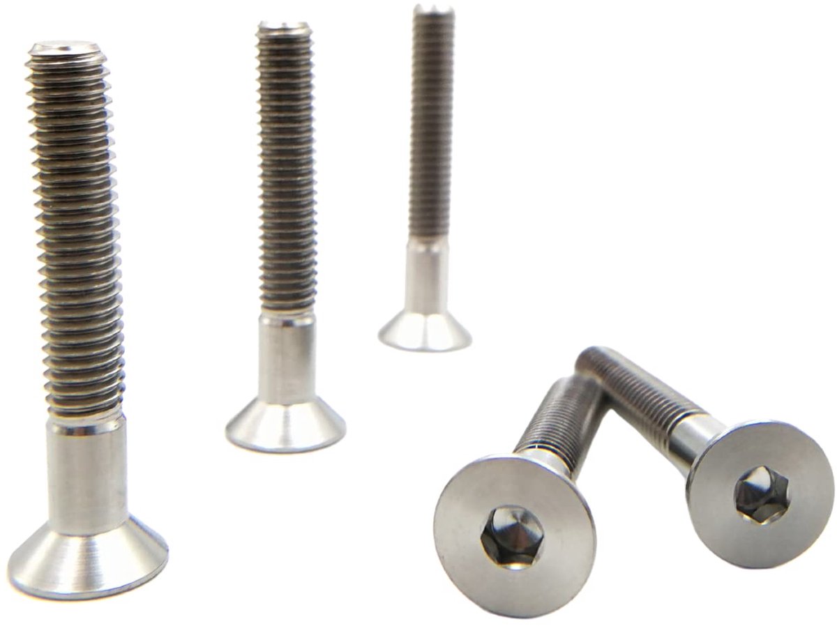 Titanium schroeven M5 x 0.8 x 30mm - GR5 titaniumlegering - verzonken kop - ideaal voor fietsen - ShopVlot