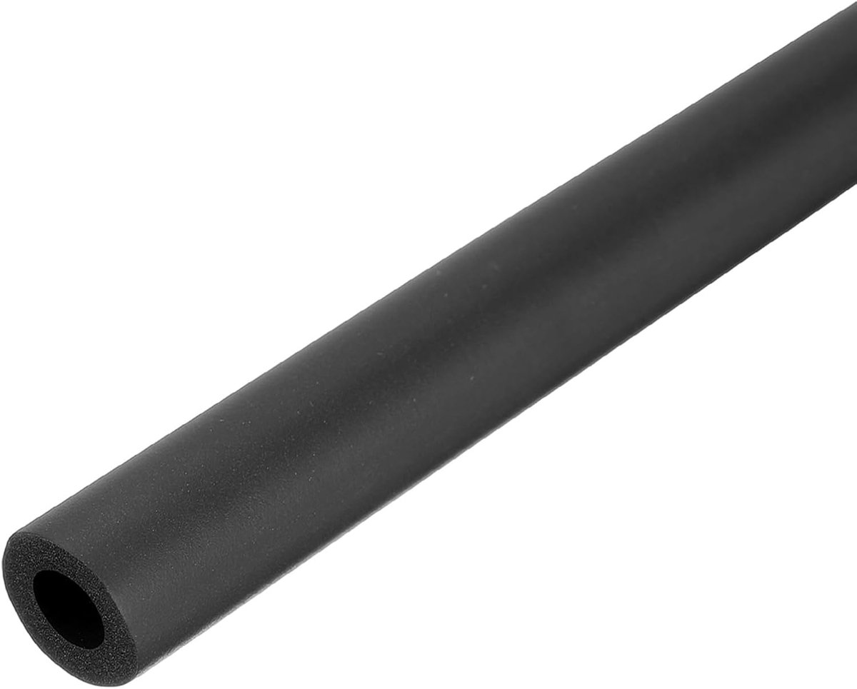 Isolatieslang voor schuimslangen, 3/8 inch ID x 3/16 inch dikte x 4 ft afdekking voor antislip schuimslangen, kabelslang voor gitaarondersteuning, fitnessapparaten, handgrepen, zwart