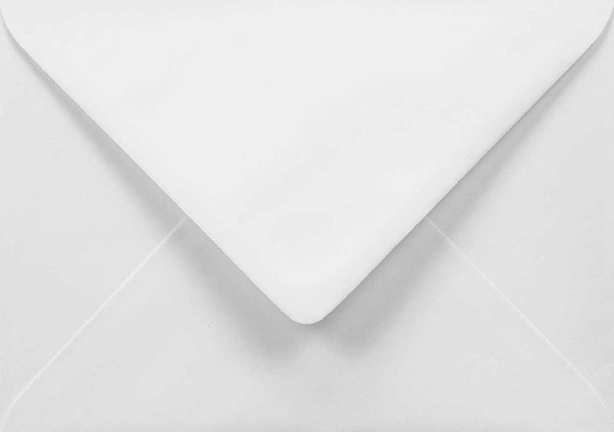 50 stuks enveloppen wit DIN B6 12,5x17,5cm 100g zonder venster nat plakrand voor uitnodigingskaarten wenskaarten verjaardagskaarten bruiloftskaarten