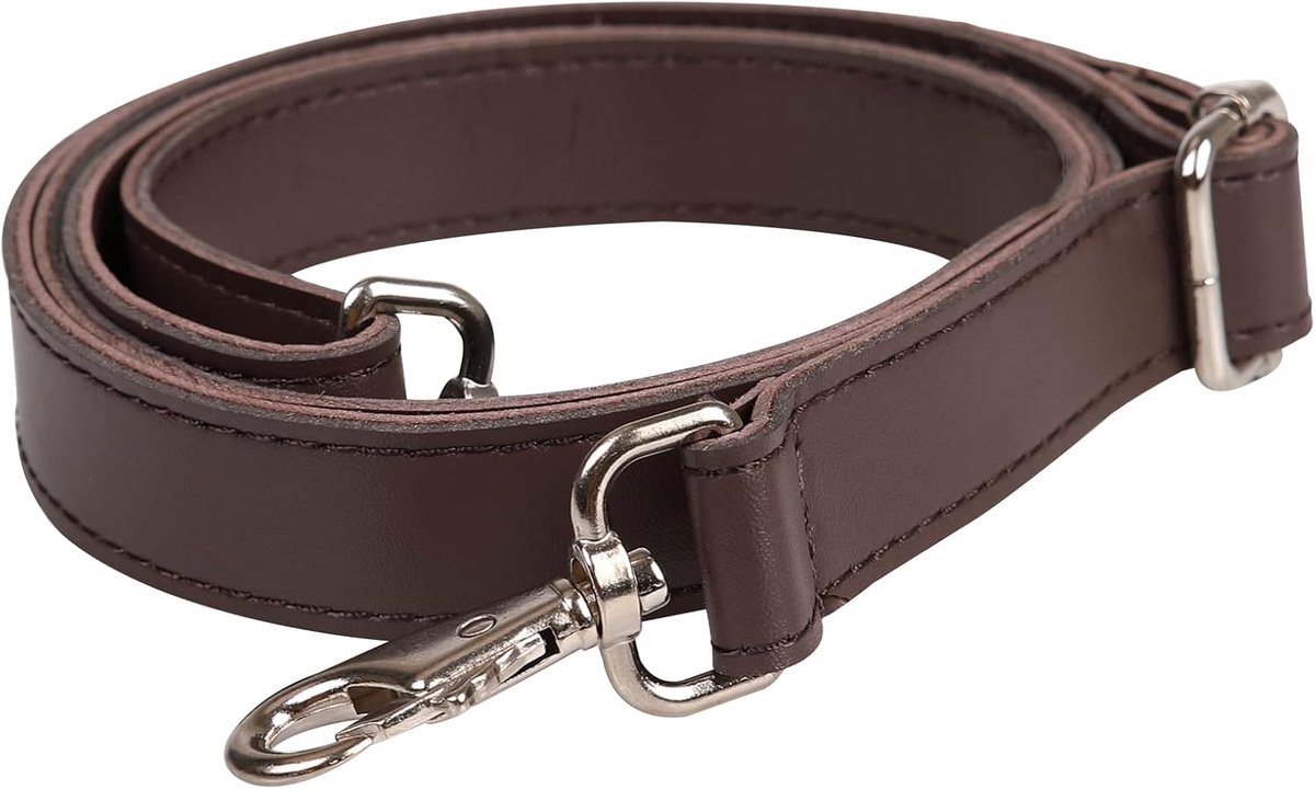 Universele Lederen Schouderriem Met Zilveren Metalen Draaibare Haken Verstelbare Schoudertas Accessoires Riemen Voor Lederen Crossbody Tas Aktetas Messenger Bag Satchel DIY Portemonnee Maken