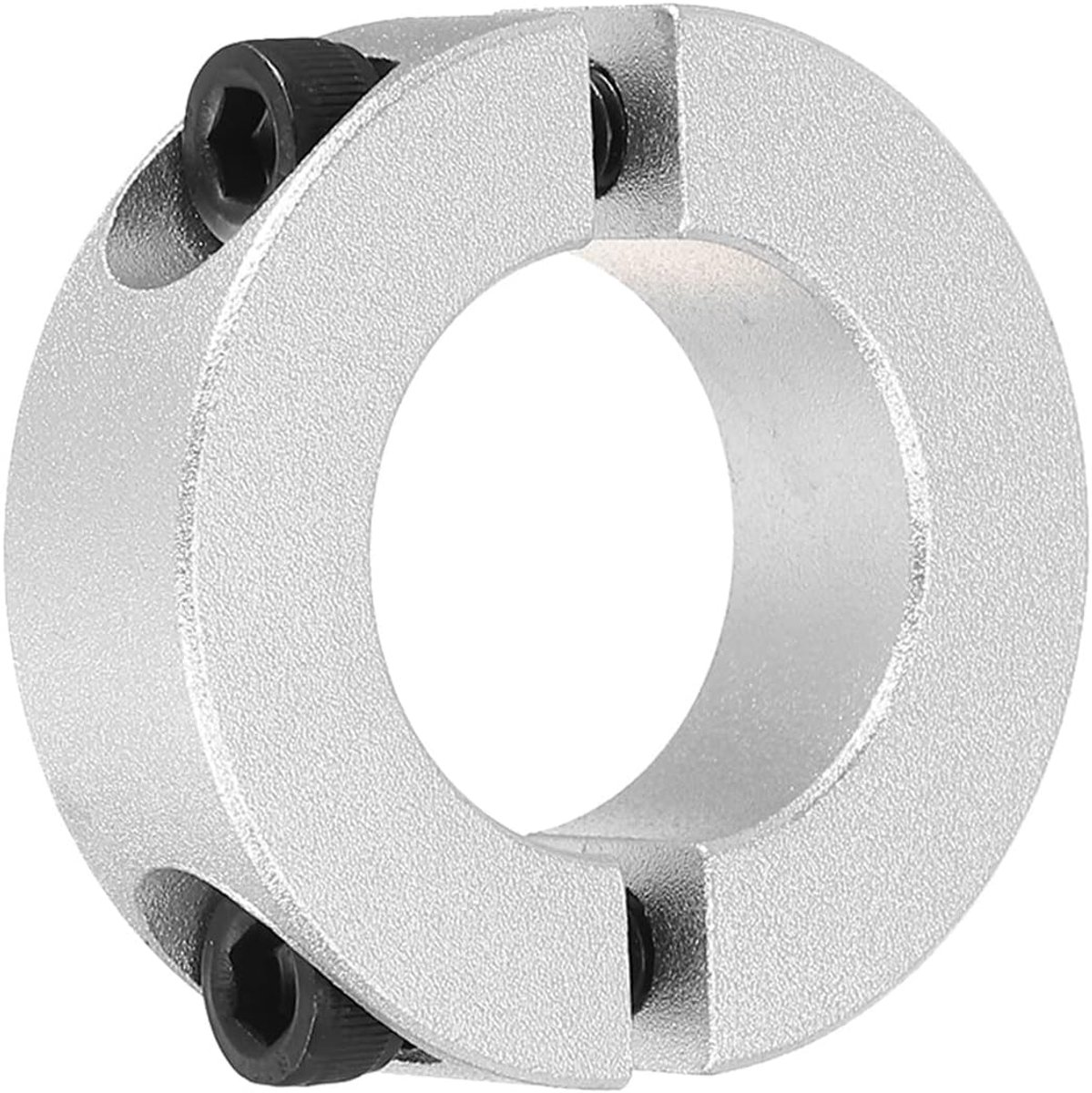 sourcing map Golfband 1,1 inch gat dubbele spleet klemband met stelschroef zilverkleurig