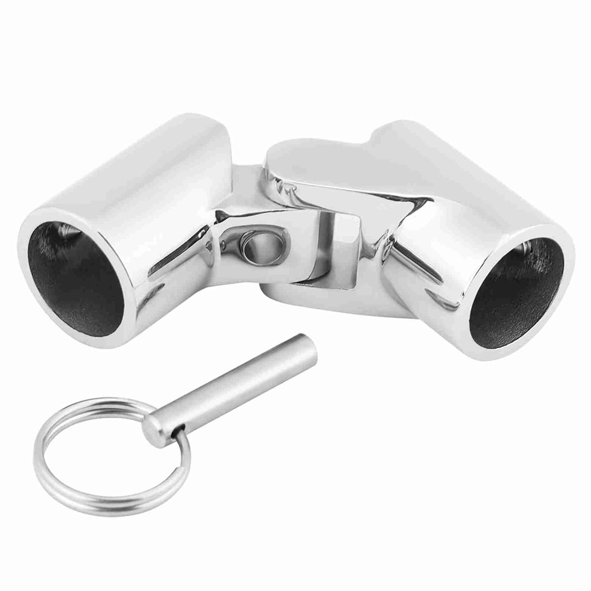 roestvrij staal opvouwbare draaibare koppeling buis pijp connector boot hardware passend voor bimini tops masten zonneluifels (25 mm kaliber)