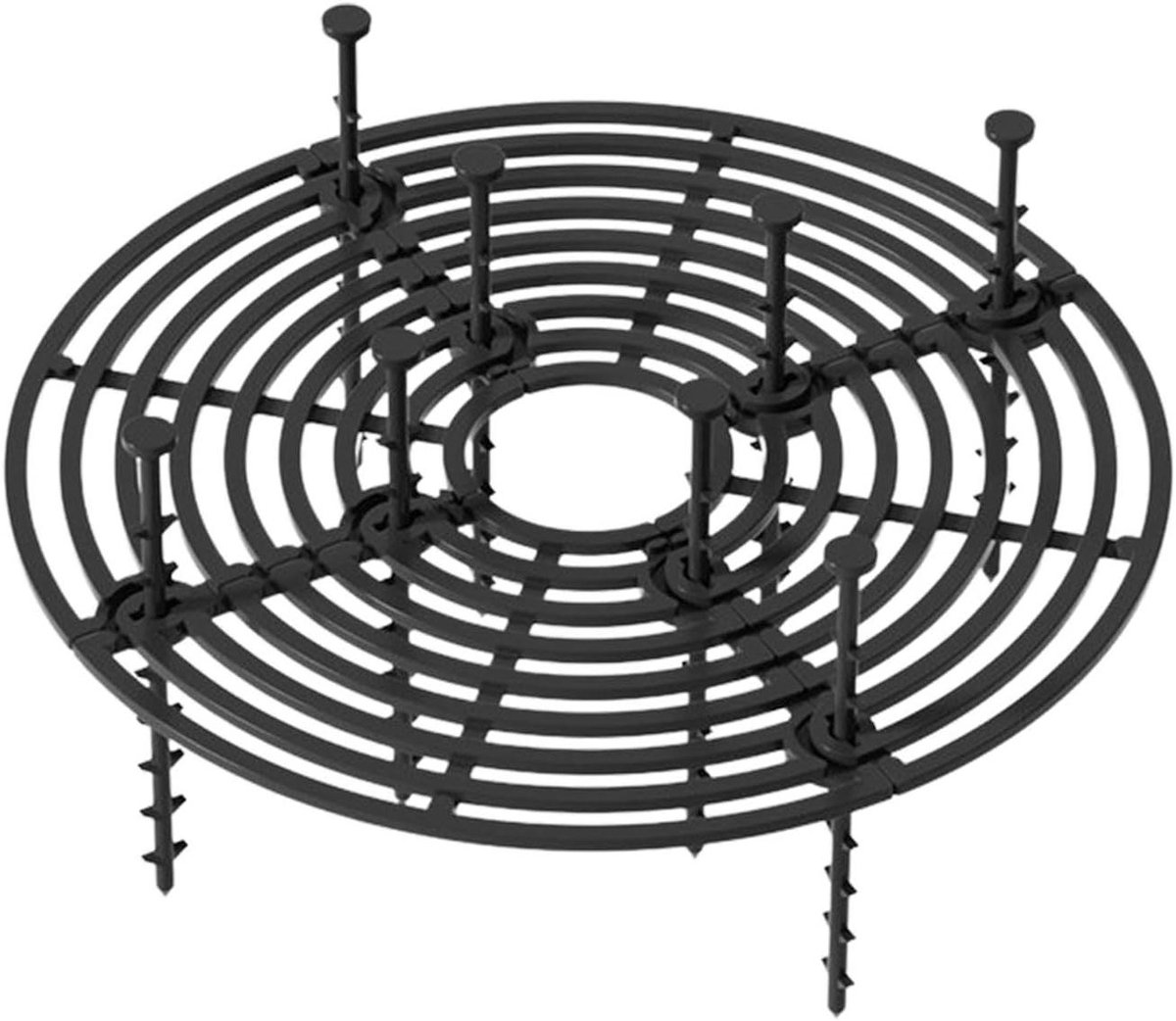 Rooster voor plantenpotten - Bloempot afdekking - Planten beschermen - Vrij op maat te snijden - Diameter 19-52 cm - Zwart