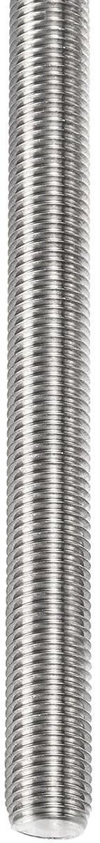 M12 x 1,75 x 200 mm (DxDxL) volledige schroefdraad schroef - 1 verpakking - ideaal voor machines - schroefdraadschroeven van roestvrij staal 304 rechts - zilver