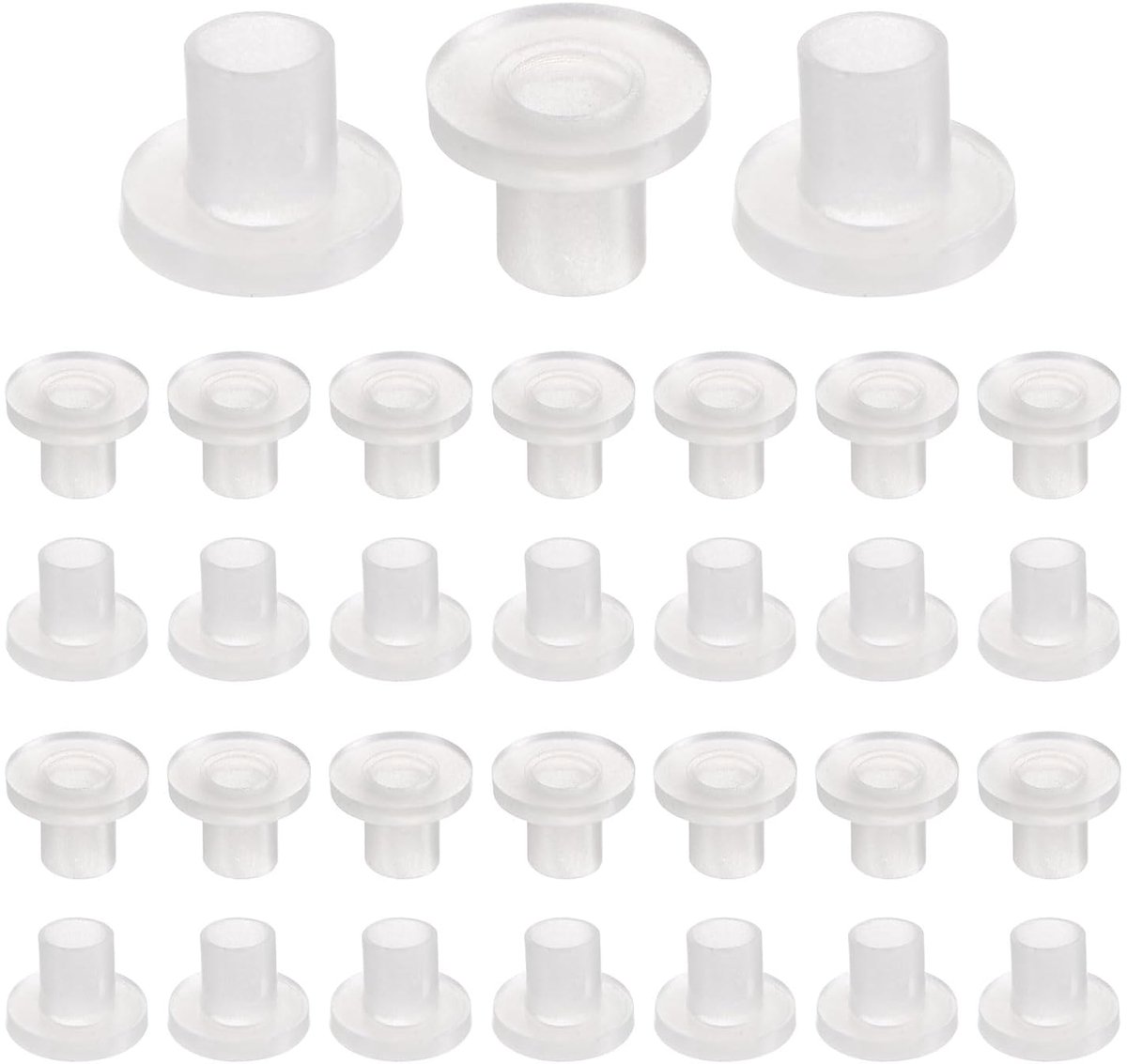 60 stk. Flanlager bussen kunststof bussen ID 3,8 mm x AD 5 mm x lengte 7,1 mm nylon bussen, wit