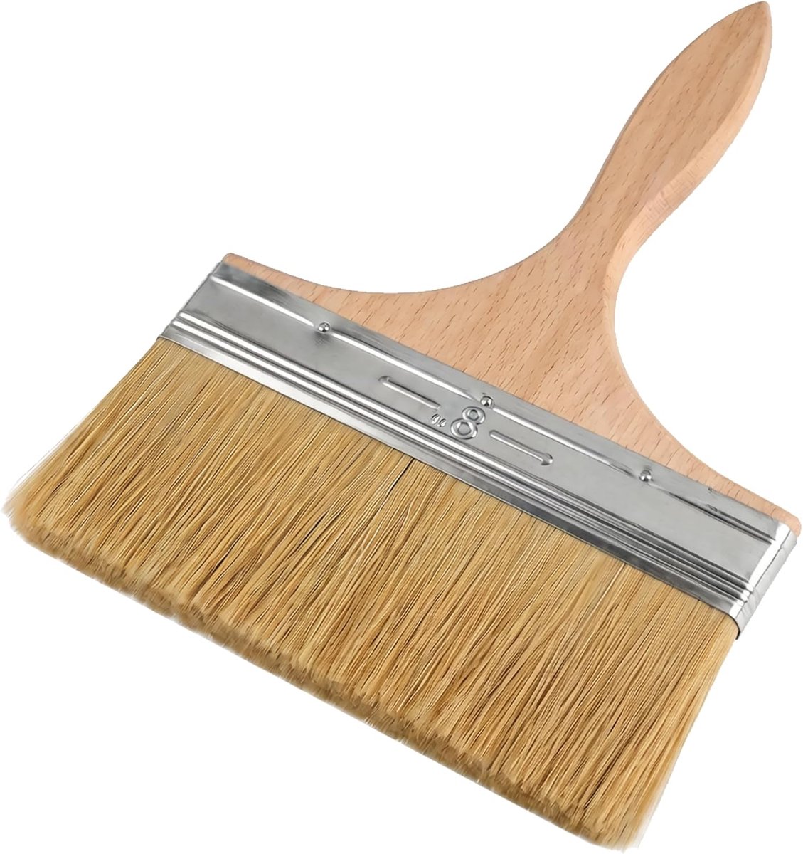170 mm, lazuurkwast voor hout buiten, robuuste houten handgreep, borstel voor lak, oliën, verf op water of oplosmiddelen, uniforme toepassing voor binnen- en buitenprojecten