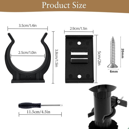 Plint klemmen set van 20 clips voor keuken plinten met 40 schroeven en schroevendraaiers robuuste plint clips clip voor keuken plint houders keukenpoten van 27 tot 35 mm — afbeelding 3