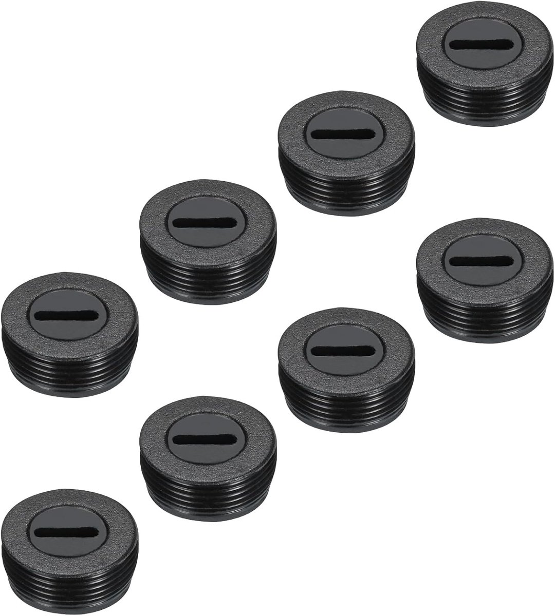 Kop voor borstelhouder van koolstof, kunststof afdekking voor elektrische motorborstel, zwarte draad, buitendiameter 17 mm, hoogte 8 mm, 8 stuks
