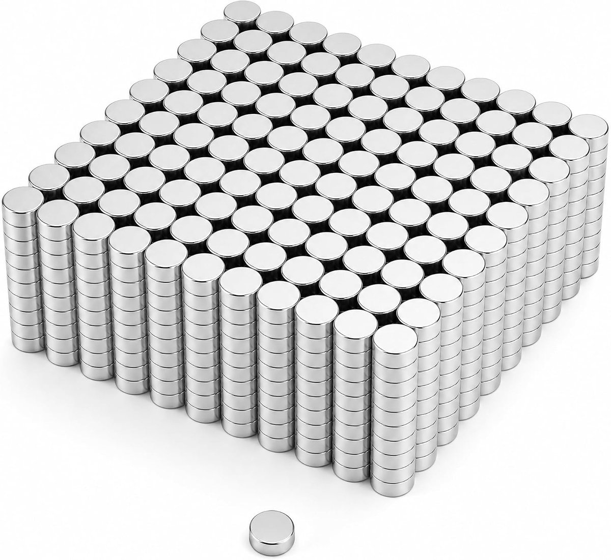 Magneten, sterk rond, 5 × 2 mm koelkastmagneten, neodymium magneet, extra sterk voor prikborden, koelkasten, handwerk, kantoor, keuken, whiteboard, kalender, magneten sterke grip