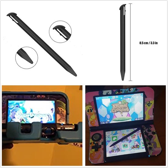 30 stuks plastic vervangende touchscreen-styluspen, compatibel met Nintendo New 3DS XL, nieuwe 3DS LL (zwart) — afbeelding 2
