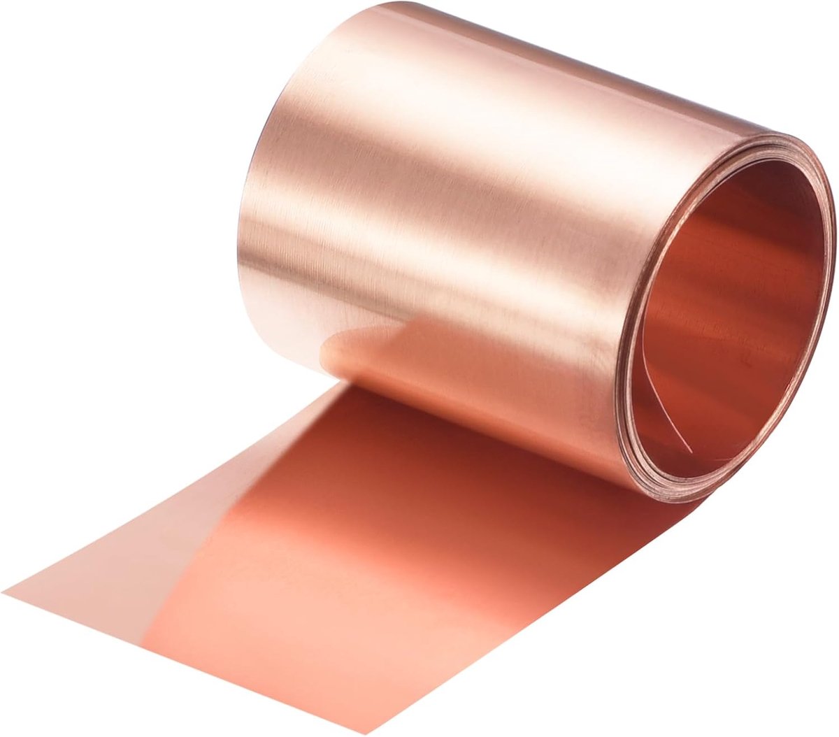 Rol koperfolie, 2000 mm x 40 mm x 0,06 mm, puur koper, 99,9%, knipperlicht van metaalfolie voor doe-het-zelfprojecten, elektriciteit (verschillende maten)