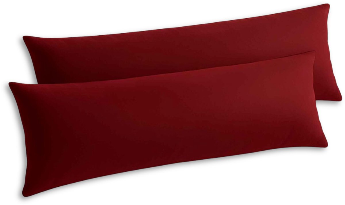 ZRNS® Langwerpig Kussen - Zijslaapkussen - Zwangerschapskussen - Lichaamskussen - 2 Stuks - 40x145 cm - Rood