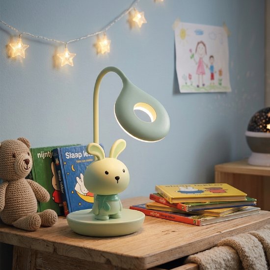 Luxus Nachtlamp Kinderkamer Bunny Mini - Wit - Nachtlampje baby - Voor kinderen - Slaapkamer - Draadloos - Oplaadbaar van Merkloos — afbeelding 4