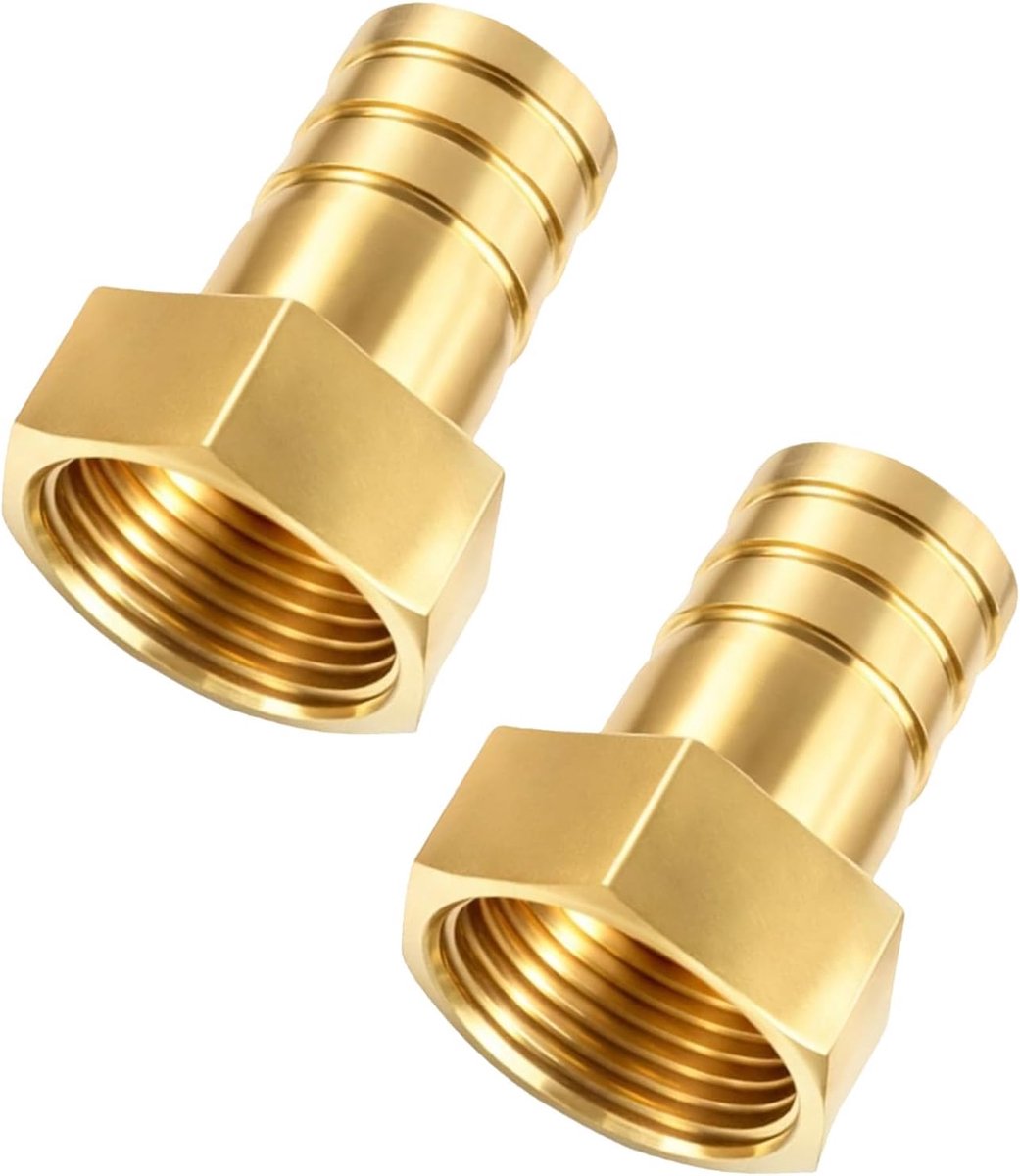 Hose koppeling 1 inch - massief koper - interne en externe draad - ideaal voor regenwater systemen - ShopVlot