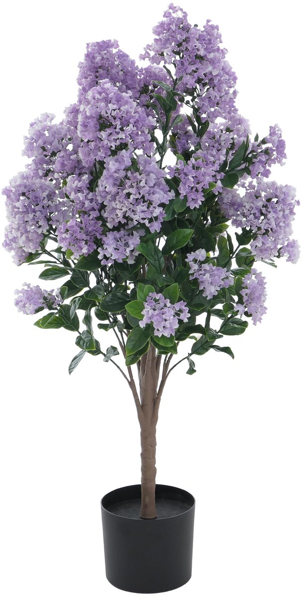 MCW Kunstsering MCW-Q87, kunstsering, decoratieve plant, kunstboom, kunstplant, voor buiten, polyethyleen, 95x40x40 cm ~ paars