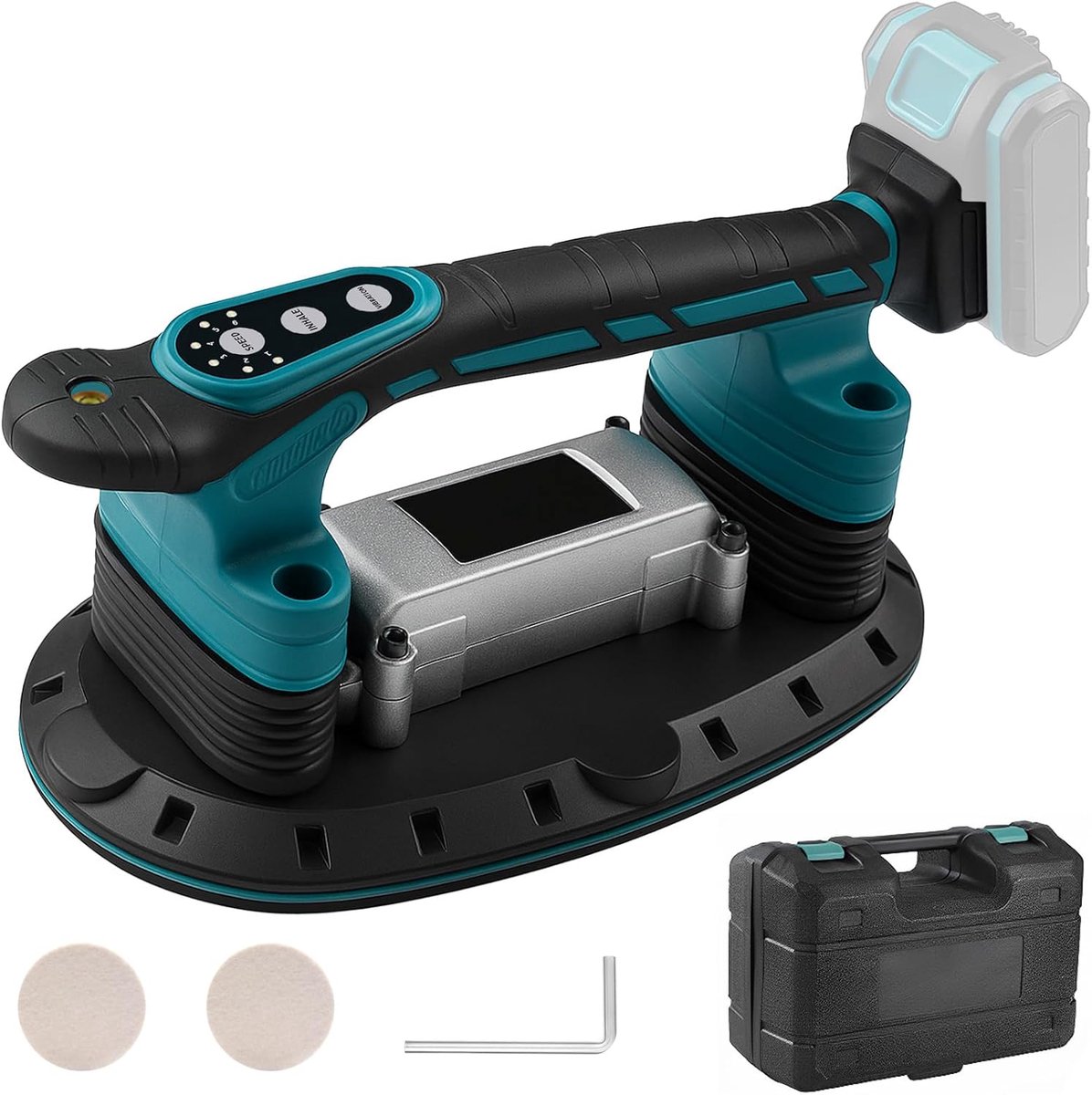 Accu-tegelschudder 21 V - tegelvibrator met zuignap - 400 kg capaciteit - verhoogt werkprestaties - ShopVlot