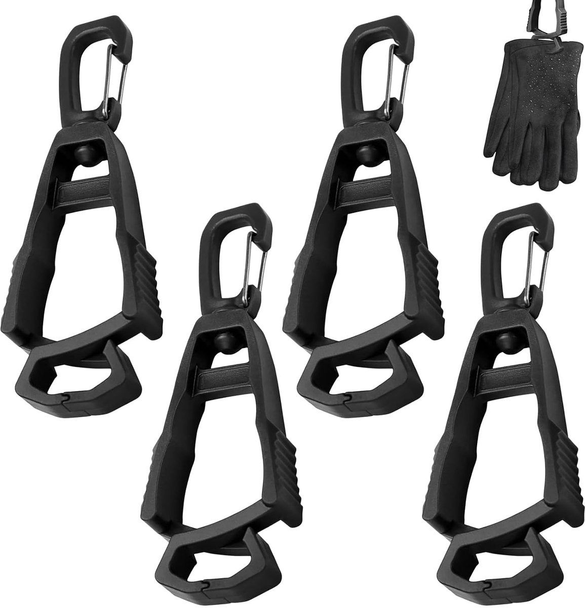 Handschoenclips set van 3 - Z-vormig sluitmechanisme - 360° draaibaar - Handig voor werk en tuin - ShopVlot