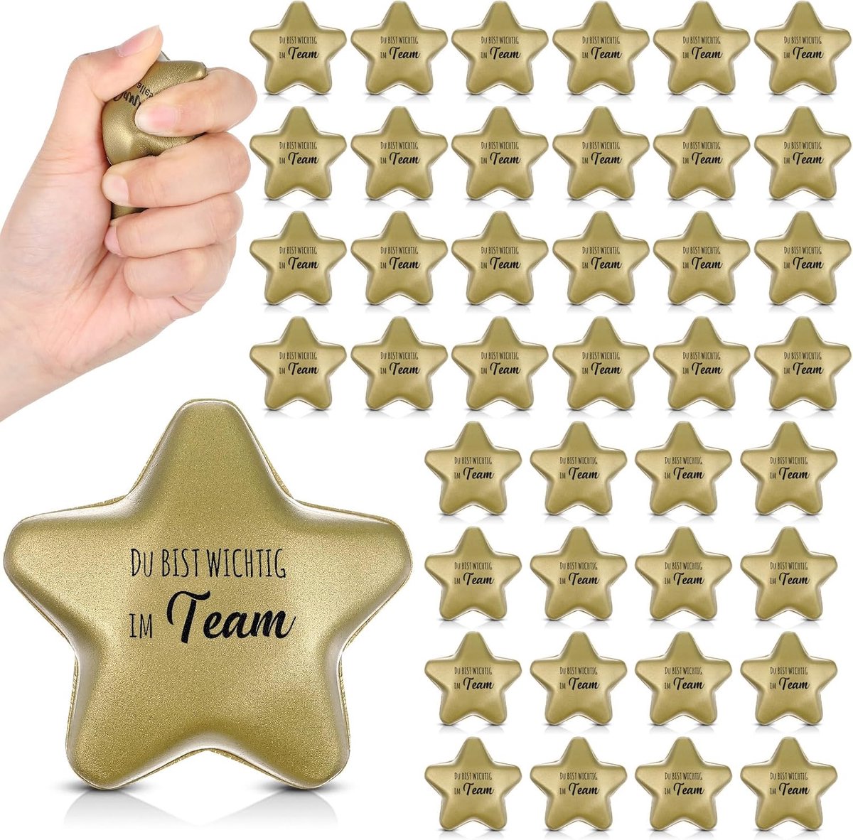Stressballen set 40 stuks - Stervormig - Diepgoud - Stressverlichtend cadeau voor leraren - ShopVlot