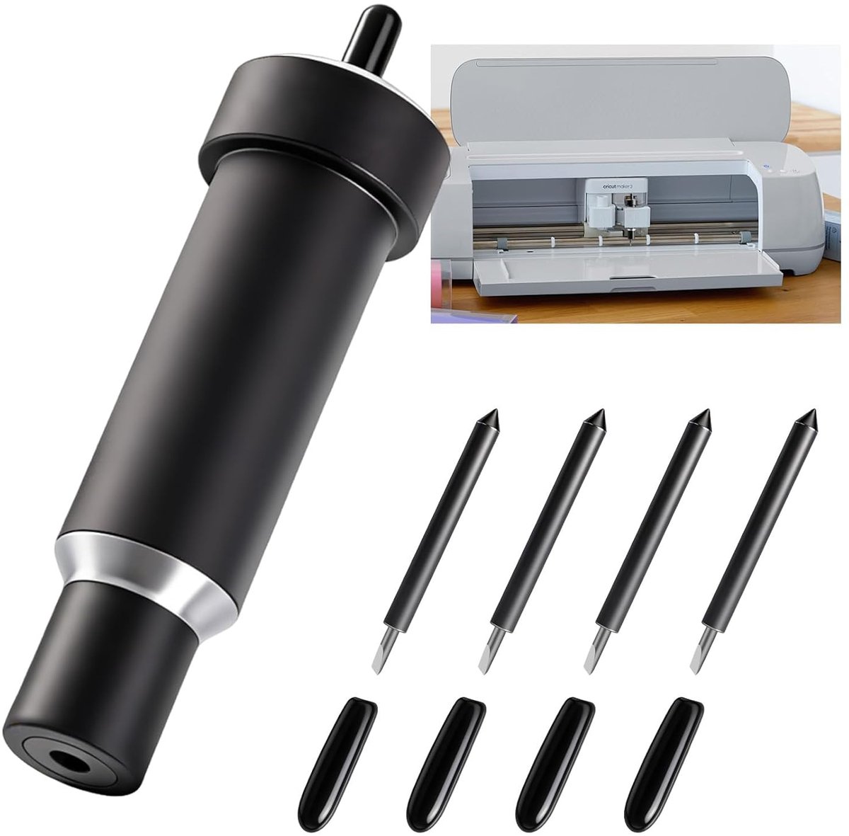 Snijmes voor Maker 4/3/Air 2 - 4 snijbladen voor gebonden stoffen - scherpe roestvrijstalen kwaliteit - ShopVlot