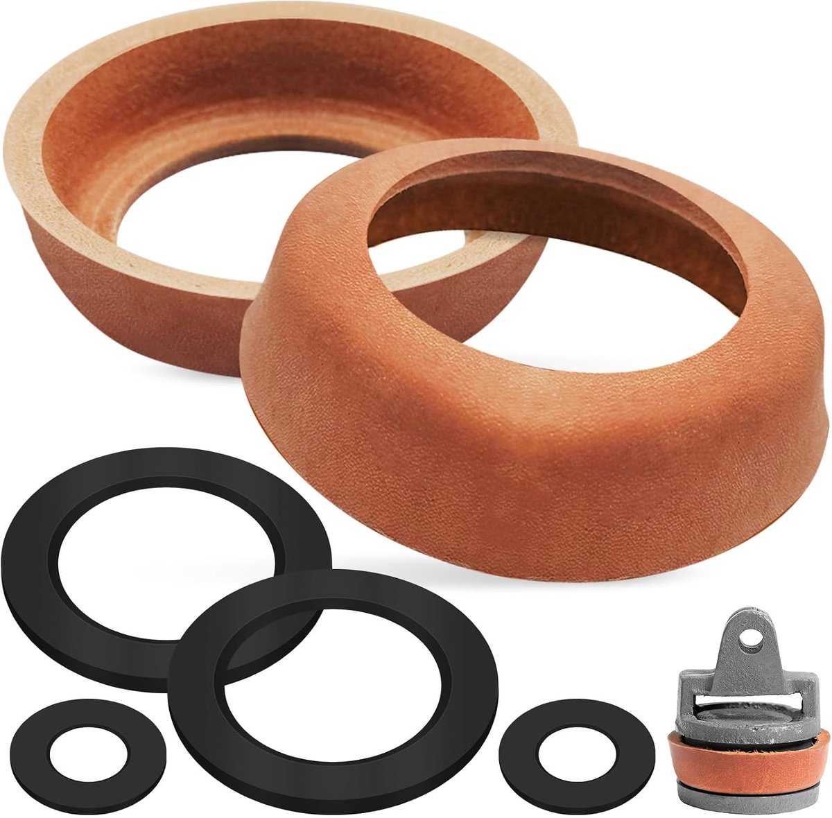 Leren pakkingen handmatige waterpomp type 75 - 2 stuks met O-ring - duurzame zuigerpompen - ShopVlot