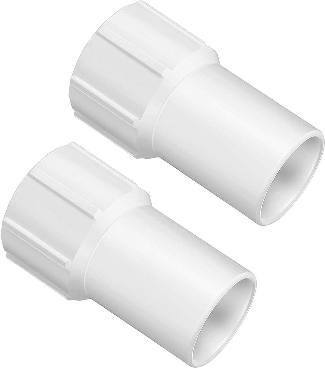 Adapter zwembadslang 38mm - wit - 2 stuks - eenvoudig te bevestigen - ShopVlot