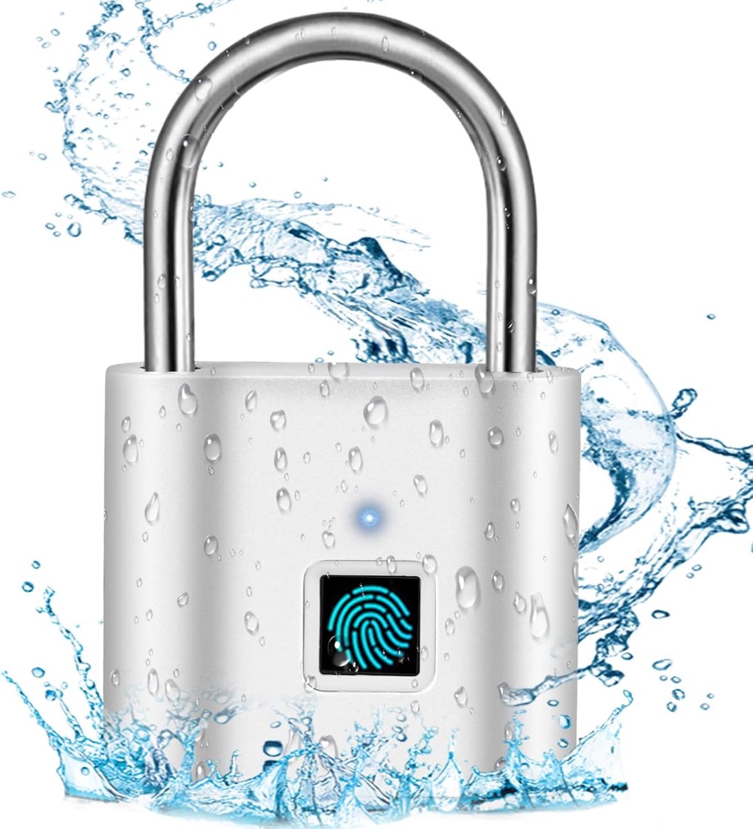 Vingerafdrukslot USB Oplaadbaar - IP55 Waterdicht - Geschikt voor Gym, Kantoor, Thuis - Altijd toegang zonder sleutels - ShopVlot