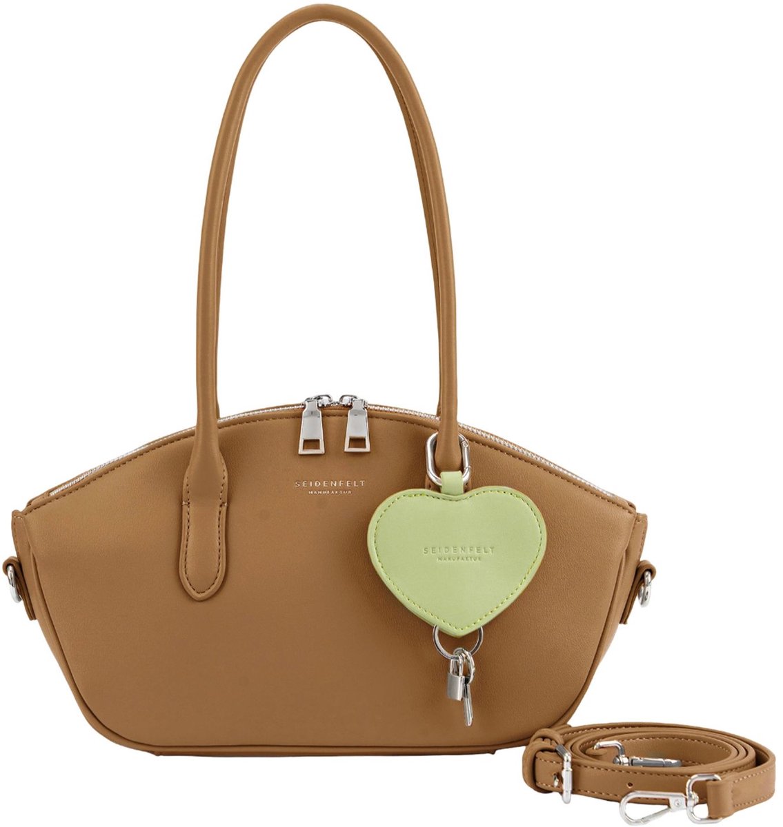 SEIDENFELT MANUFAKTUR schoudertas Lieto Shellbag Caramel Lichtbruin