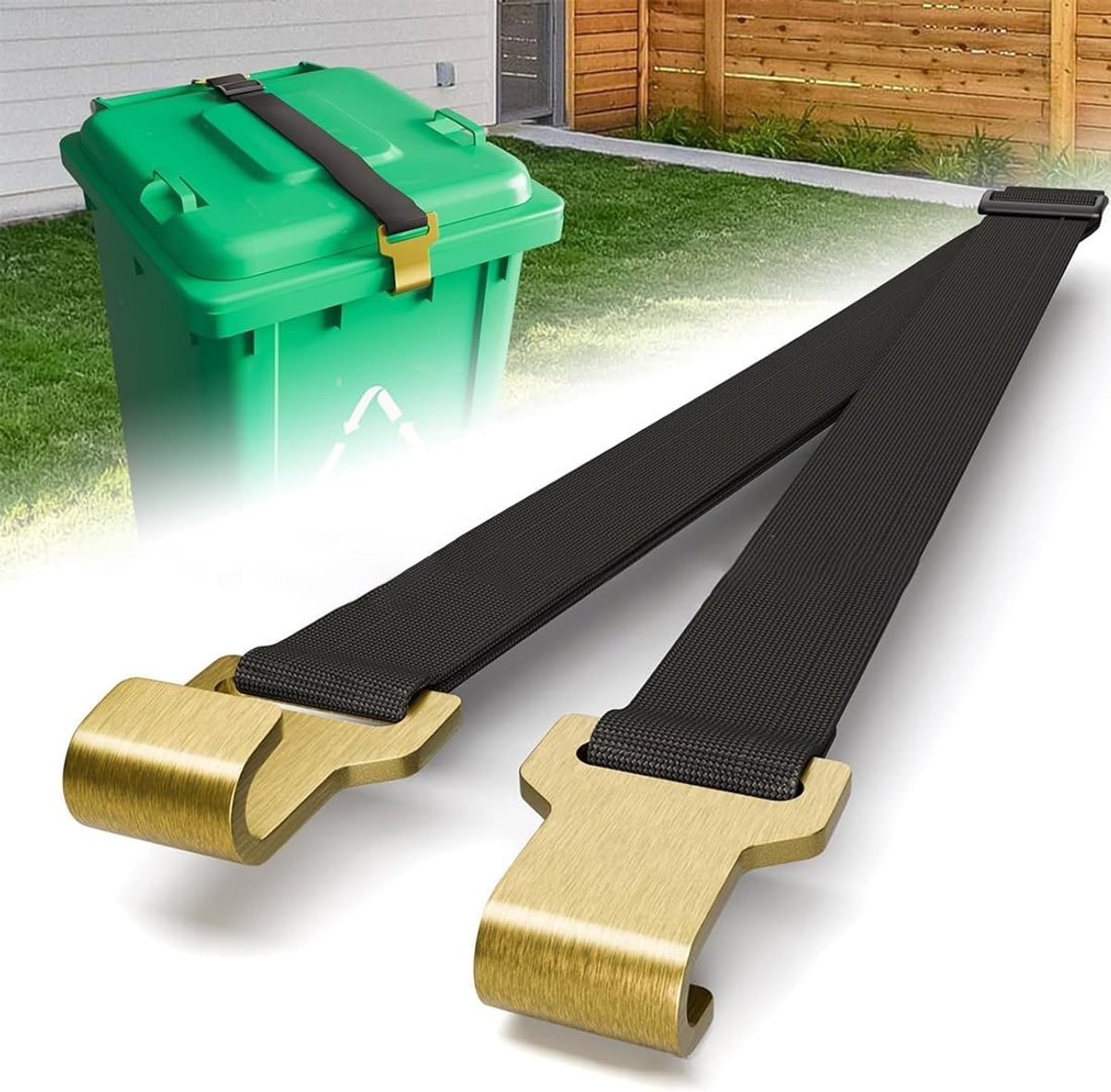 Afvalcontainers slot zonder boren verstelbare afvalcontainersluiting voor openbare afvalcontainers, stops voor wasberen, eekhoorns, katten, honden, dieren, 1 stuk