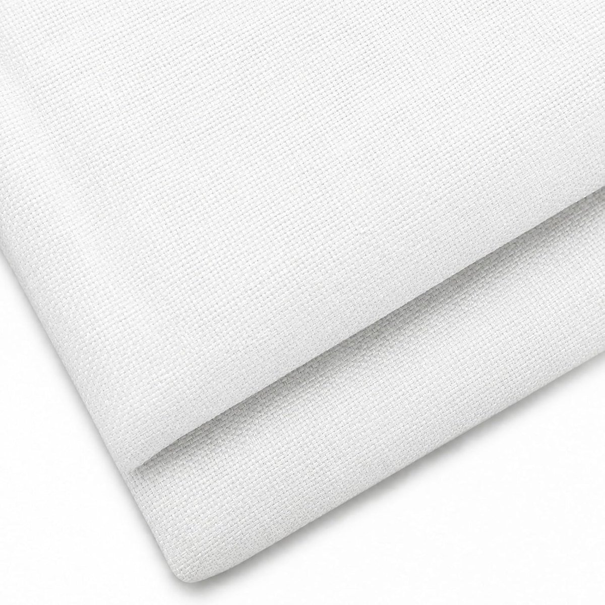 Stof linnenlook 250x148cm - meubelstof per meter voor bank, fauteuils & gordijnen - gestructureerde decostof - onderhoudsvriendelijk & duurzaam (wit, 250 x 148 cm)